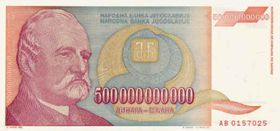 Picture of a 500,000,000,000 dinar note