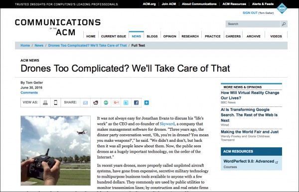 cacm-drones-thumb.jpg Screenshot of the article as it appears online