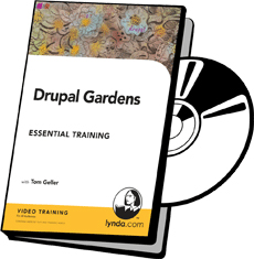 DVD cover art for Drupal Gardens Essential Training
