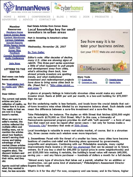 Article as it appeared on the web