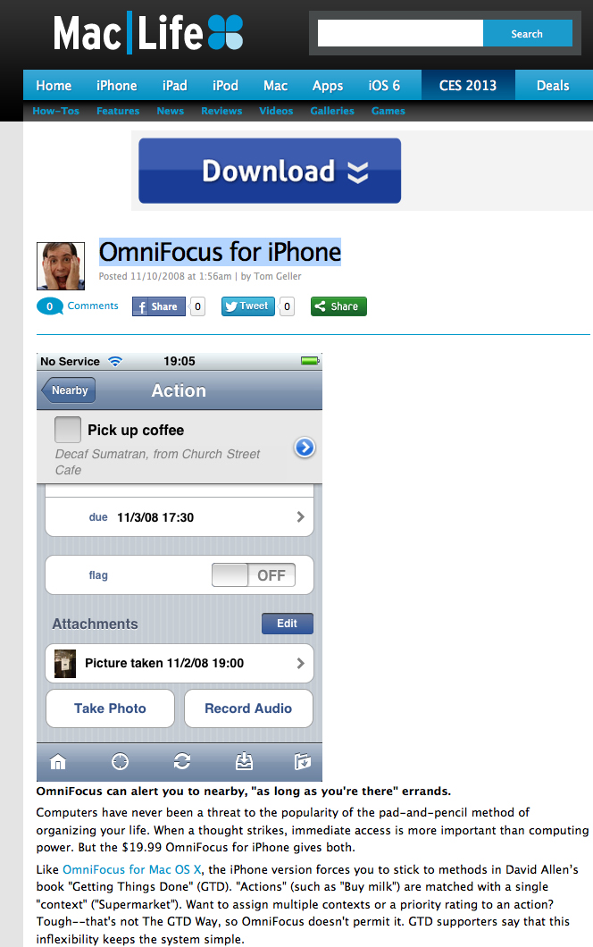 omnifocus iphone