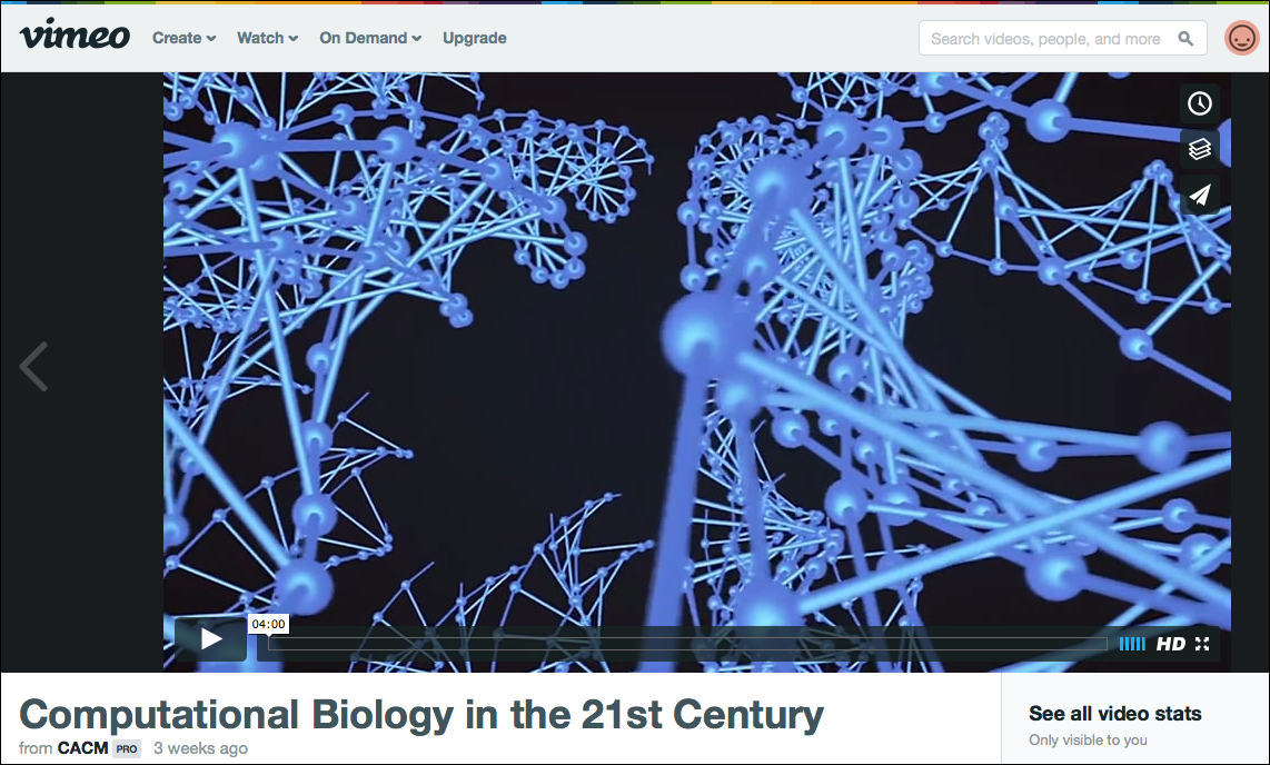 Video for Biology in the 21st Century" Tom Geller